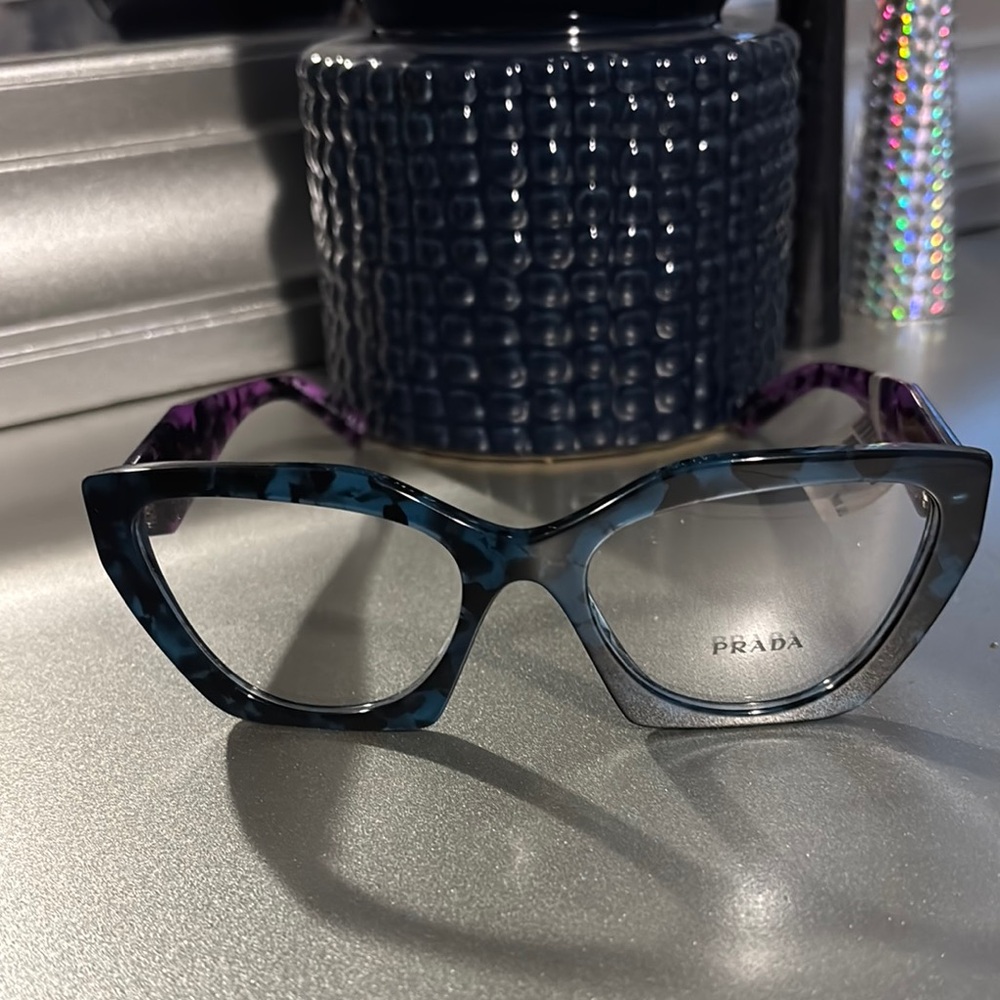 Prada Blue Cat-Eye Glasses